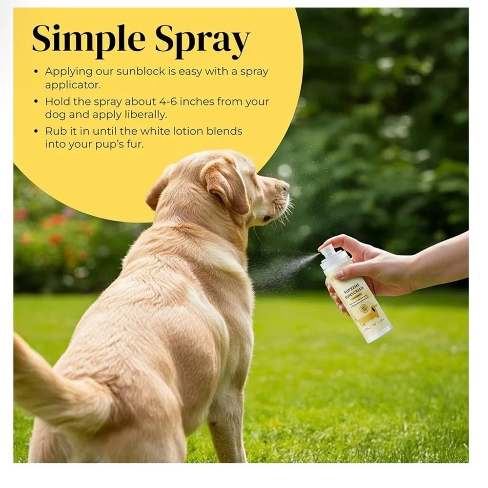 NEW 2 Dog Sunscreen Body Spray 2oz SPF30 Mineral Protection Natural Broad Spectr